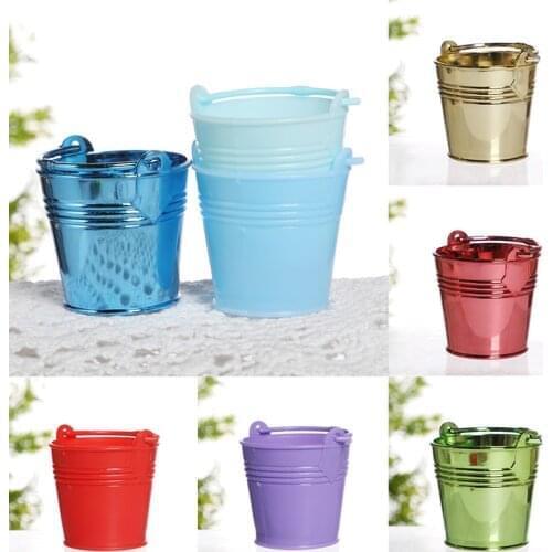 Mini Keg Barrel Solid Color Small Plastic Bucket Home Garden Succulent Planting Pots Desktop Sundries Storage Basket Decoration
