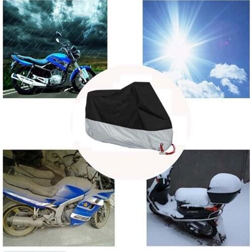 Motorcycle Motorbike Waterproof Water Resistant Rain UV Protective Breathable Cover Outdoor Indoor With Storage Bag Size XXXXL