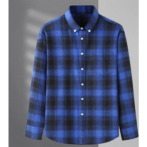 OverSize 8XL Autumn New Men Shirt Brand Casual Mens Shirt Long Sleeve Plaid Shirt Men High Quality Men Shirts Male Clothes