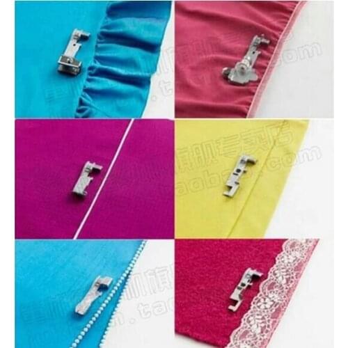 Singer Overlock foot 6 Feet set 14CG754 14SH654 14U555 14U557 Consew 14TU 1set=6pcs