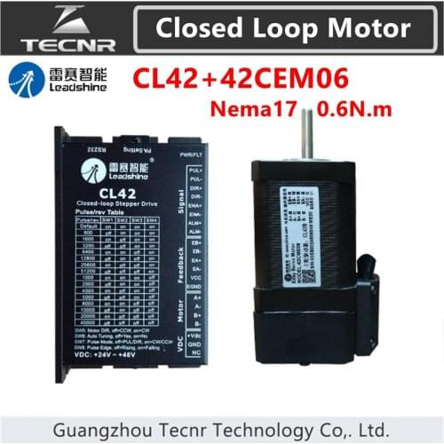 Orginal Leadshine nema17 0.6NM Closed loop Hybrid servo driver kit CL42 and 42CME06 stepping motor drive 42mm