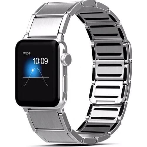 Stainless Steel Magnetic Watchband for Apple Watch 42mm Adjustable Length Stylish Magnet Strap Bracelet for Iwatch SE 6 5 4 3 2