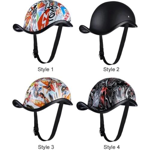 Motorcycle Helmets Half Helmet Scooter Motor Crash Helmet Bye Helmets for Moto Bike Sunshade Sun Protection Summer Unisex Abs