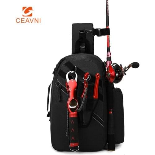 Fishing Tackle Bags Shoulder Crossbody Bag Waterproof Outdoor Chest Bag Fish Lures Gear Utility Storage Men Tactical Fishing Bag