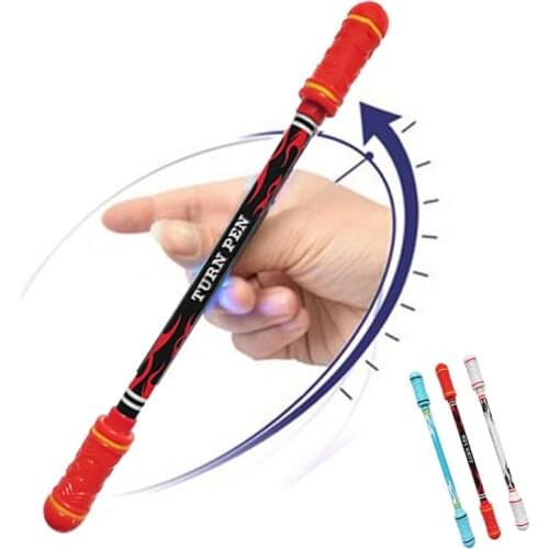 1Pcs Kids Rotating Pen Erasable Blue Ink Gaming Spinning Pen for Childrens Funny Toy Stationery Pens for Beginner Practice Tool