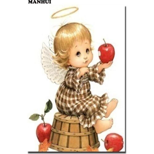 Diamond embroidery Angel apples diamond cross stitch crystal square diamond sets unfinished decorative diamond painting ABC090