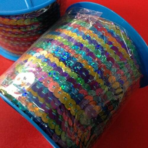 High-temperature ! ) 6MM/w 100Y/pc Pvc Sequins Paillette Spangle Multi Color String Jewelry Rope & Cord Jewelry Findings