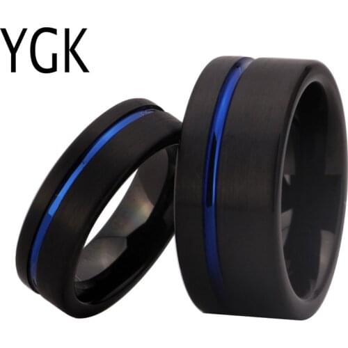 YGK Jewelry 2018 NEW Lovers Rings Men Wedding Ring For Women Jewelry Fashion Engagement Ring Women Dress Party Rings Tungsten