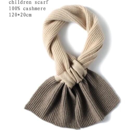 Naizaiga 100% cashmere solid boys winter scarf fashion top qunlity Two-tone ring girls pashmina , DX1