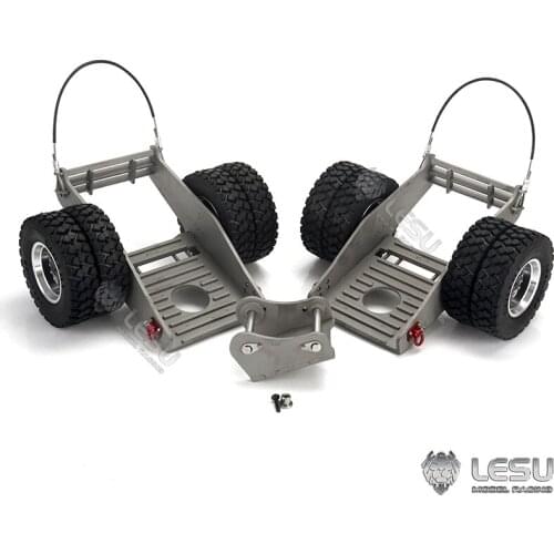 1Pair Metal Trailer Tracks Towing Model for 1/14 LESU RC Carter C374 Hydraulic Excavator DIY Model