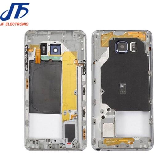 10pcs/lot Middle Plate Frame Housing Bezel Chassis For Samsung Galaxy NOTE 5 N920F N920A Back Camera Lens and Side Button