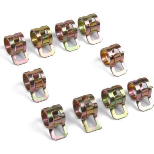 100 X 6mm-15mm Wide Base Tool Spring Water Pipe Air Tube Clips Heavy Duty