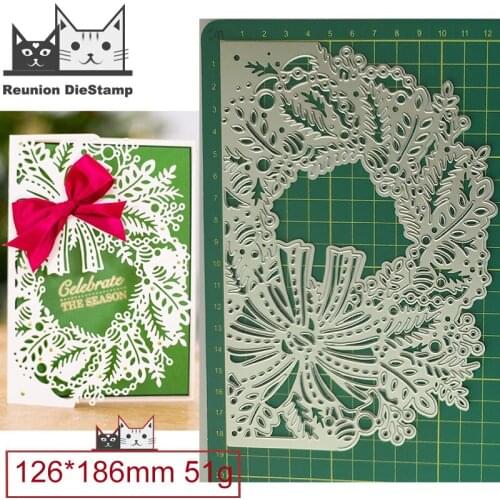 2021 New Cut Die Christmas Wreath Lace Metal Cutting Dies DIY Scrapbooking Steel Craft Die Cut Embossing Paper Cards