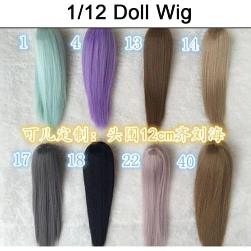 New Arrival Dolls Accessories Various Colors 15CM/25CM Straight Handmade Kurhn BJD 1/12 Doll Wig Hair