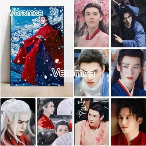 Diamond Painting Shan he Ling Tv Star Art Poster Full Drill Diamond Embroidery Cross Stitch Kits Handsome Guy Picture Home Decor