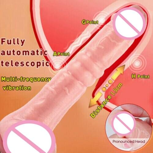 Automatic Telescopic Dildo Vibrator G-spot Massage adult toys Huge Realistic Penis Vibrator Sex Toys For Women Gay Sex Products
