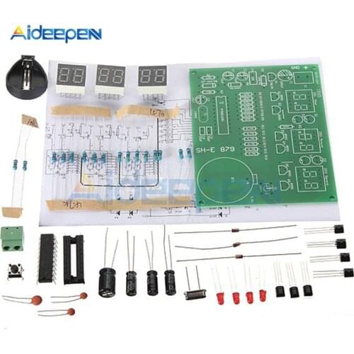DC 6V-12V STC11F02-35I Electronic LED Display Clock 6 Bits Digital Tube DIY Kits Clock Parts Components Suite Electronic Board