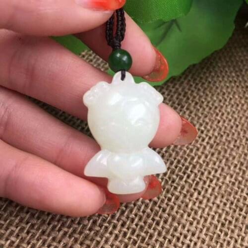 Engraved and Tian Yu Bao angel pendant