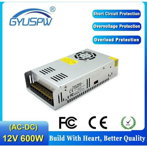 DC Power Supply 12V 18V 24V 30V 36V 42V 48V 60V 600W Led Light Transformer 220V 110V AC DC12V DC24V DC48V SMPS For CCTV Lamp CNC