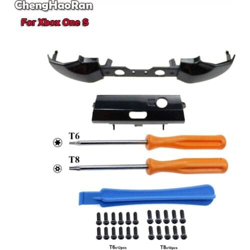 ChengHaoRan LB RB Button Trigger Part for Xbox One S Slim Elite Controller Bumper Buttons w/T6 T8 Screws+Screwdrivers+Crowbar
