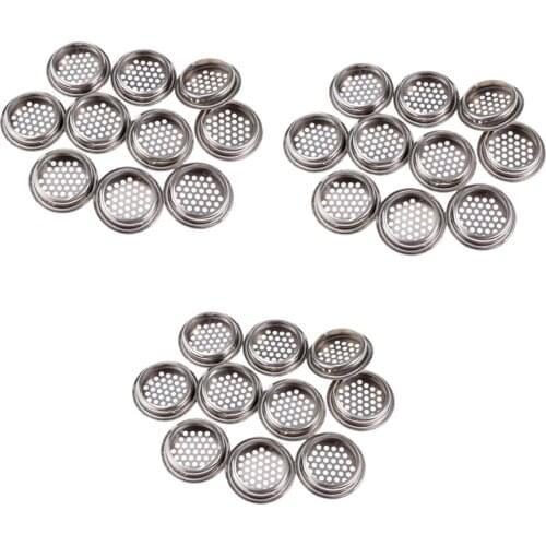 30Pcs 35mm Stainless Steel Round Cabinet Air Vent Cover Mesh Louver