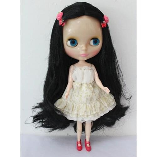 Blygirl Blyth doll transparent skin black hair nude doll ordinary body 7 with joint replacement joints can body
