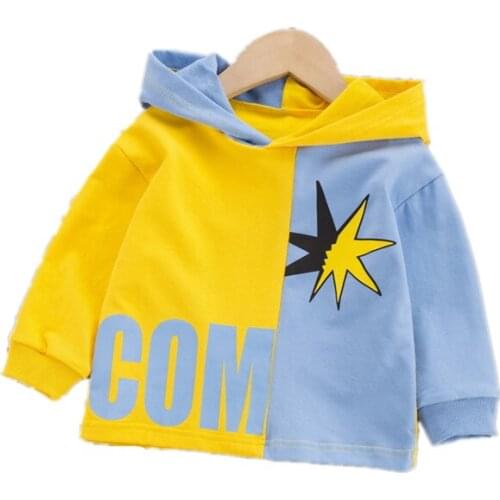 New Spring Autumn Children Fashion Clothes Baby Boy Girls Patchwork Hooded Jacket Kids Infant Clothing Toddler Casual Sportswear