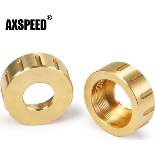 AXSPEED Brass Rear Axle Adapter Steering Knuckles Blocks Counterweight Cover for Kyosho Jimny 1/18 RC Crawler Car Upgrade Parts