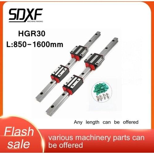 Linear guide HGR30--850mm，two guide rails and four sliders HGH30CA/HGW30CC, factory direct sales