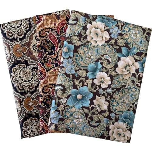 3x Cotton Quilting Fabric for Cushions Curtains Doll Fabric 35x30cm