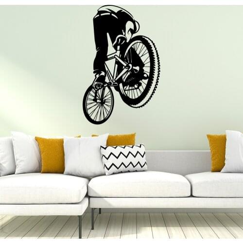 Cute Sports Bycicle Home Decorations Pvc Decal For Kids Room Living Room Home Decor Wall Stickers Waterproof naklejki