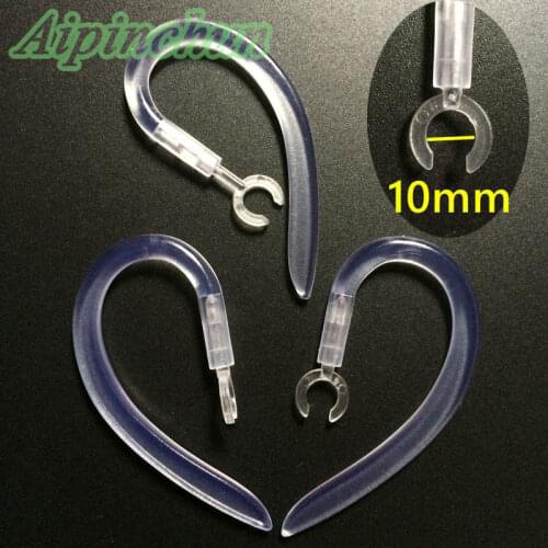 Aipinchun 3Pcs L Size 10mm Soft Rotatable Silicone Earhooks Earloops Ear Hooks Loops For Bluetooth-Compatible Headset Headphone