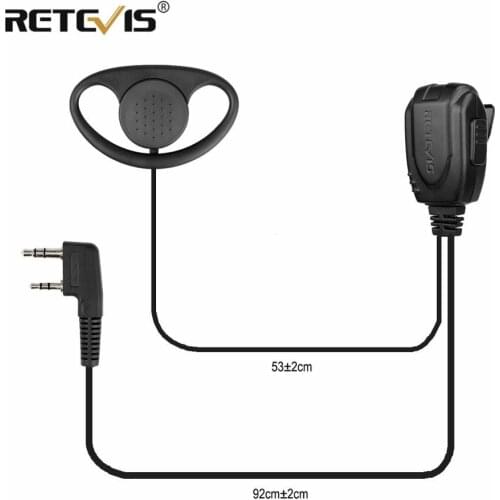 D-type Earhook Earpiece Headset Walkie Talkie Headphone For Kenwood Baofeng UV-5R UV5R UV-82 888S RETEVIS H777/RT22/RT81/RT-5R