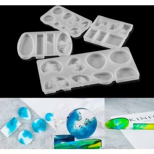 Irregular Island Mountain Silione Molds Epoxy Resin Mold Charms Pendants Casting Mould for DIY Craft Jewelry Making Pendant Tool