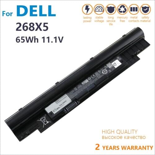Genuine new 11.1V 65WH 268X5 New Original Laptop Battery for Dell Inspiron N311z N411z Vostro V131 V131D V131R 268X5 JD41Y