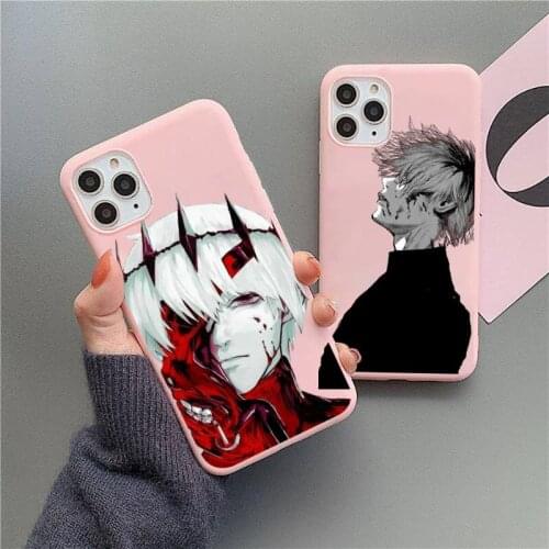 Tokyo Ghoul Cool Japanese Anime Phone Case Candy Color for iPhone 11 12 mini pro XS MAX 8 7 6 6S Plus X 5S SE 2020 XR