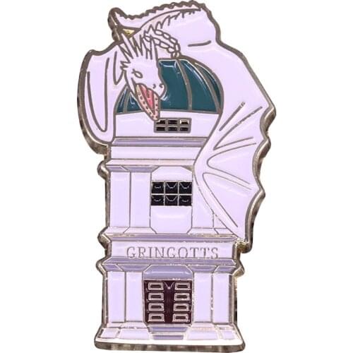 P5350 Dongmanli White Dragon Hard Enamel Pins Badge Backpack Collar Lapel Women Men Cute Jewelry