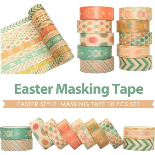 Easter Masking Tape Set Innovative DIY Paper Tape Set For Journal Decoration Adhesive Tape Set