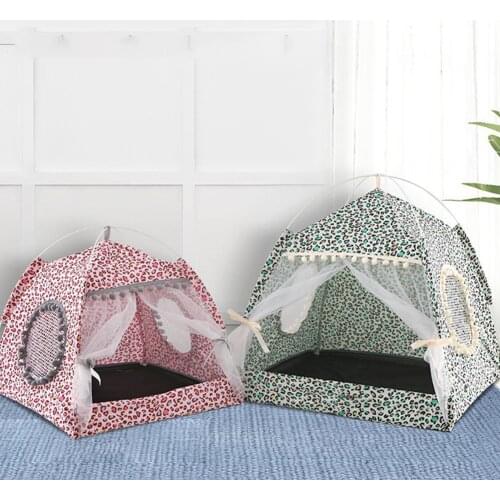 Portable Folding Pet Tent Dog House Dog Fence for Cats Large Outdoor Cage Pet Playpen Pet Ice Pad Comfortable Bed