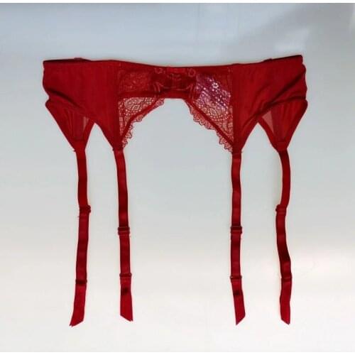 Fashion Lace Floral Bowknot Fishbone Sexy Garter Belt for Stockings Womens Suspenders Lingerie Underwear Gift GA1410