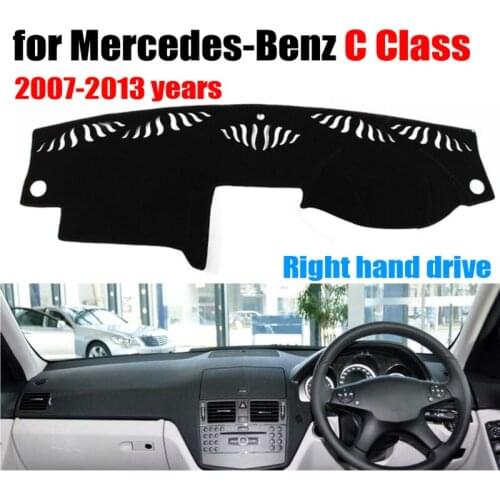 Car dashboard covers mat for Mercedes-Benz C Class 2007-2013 years Right hand drive dashmat pad dash cover auto accessories