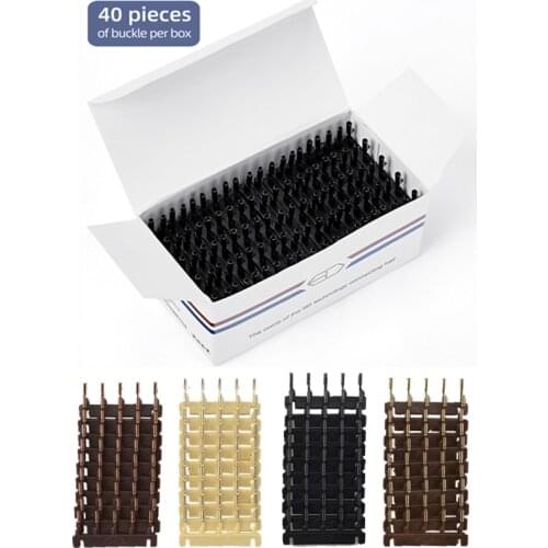 6D Hair Extension Buckles For 6D Human Hair Extensions Replacement Tools 1st 2st Black Brown Blonde 40pieces/pack