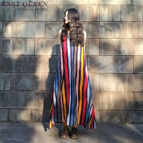 Sundress women summer casual linen multicolor boho chic daily dress ladies sundresses summer female FF772