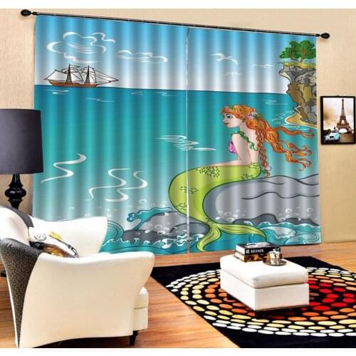 Cartoon curtains Luxury Blackout 3D Curtains For Living room Bedding room Office kids curtains