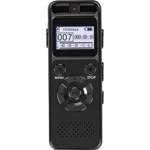 Hidden Digital Voice Audio Recorder Dictaphone Registrar MP3 HIFI Stereo 1536KPS WAV Recording Device Gray Support 64G Expansion
