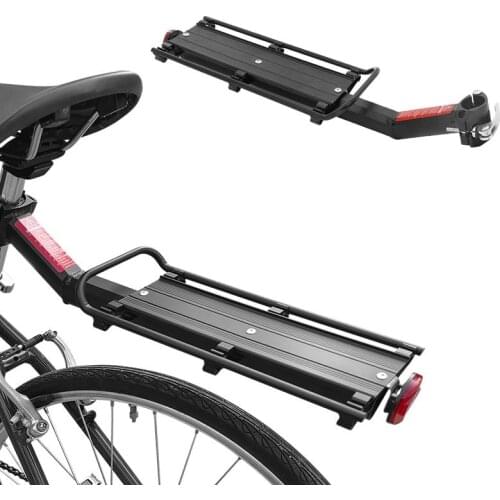 SHAOO Bicycle Rear Seat Rack Mountain Bike Rear Frame Portable Bicycle Storage Aluminum Alloy Telescopic Stand
