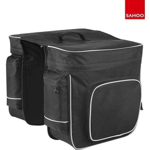 ROSWHEEL Bicycle Carrier Bag 30L Rear Rack Trunk Bike Luggage Back Seat Pannier Two Double Bags Outdoor Cycling Saddle Storage 1