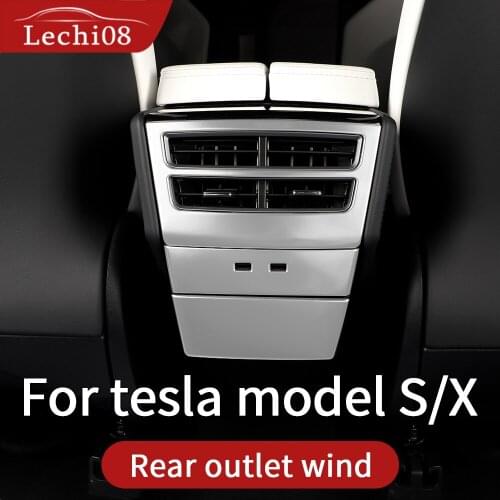 Rear exit wind trim for tesla model s accessories tesla model x tesla 2018 model s car tesla model s stainless steel interior