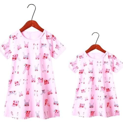 100% Pure Cotton Mother and Daughter Matching Clothes Pajamas Family Outfits Look Homewear Pyjamas Kids Mommy and Me Clothing
