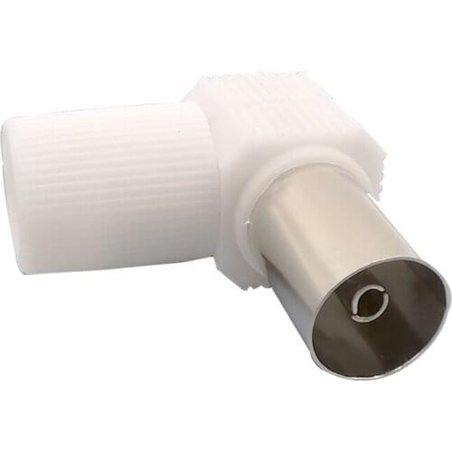 5Pcs 90 Degrees TV Antennas Female Jack For TV RF Coaxial Female Aerial Jack Adapter Right Angle Female Jack Antenna Connector